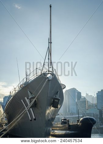 Sydney, Australia - May 22, 2017: At The Australian National Maritime Museum. Destroyer Hmas Vampire