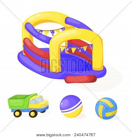 Playground Park Cartoon Vector Fun Play Kid Kindergarten Illustration Child Outdoor Equipment. Child