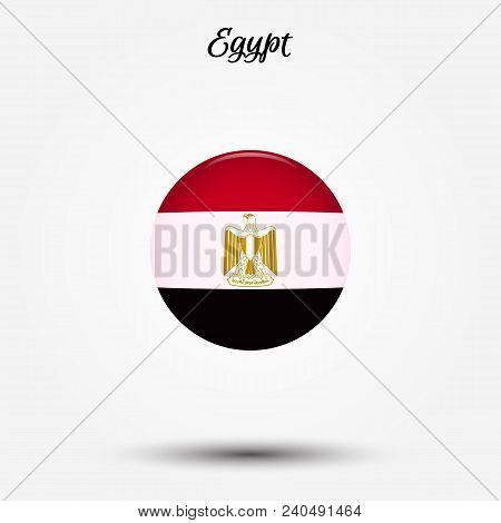 Flag Of Egypt Icon. Vector Illustration. World Flag