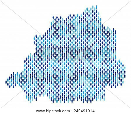 Population Vatican Map. Demography Vector Abstraction Of Vatican Map Designed Of People Items. Abstr