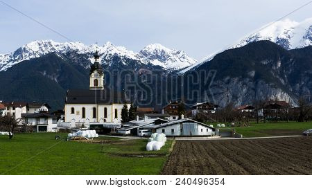Landscape in the alps in Austria near the german border