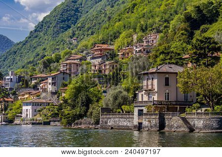 View At Town Sala Comacina On Como Lake In Italy