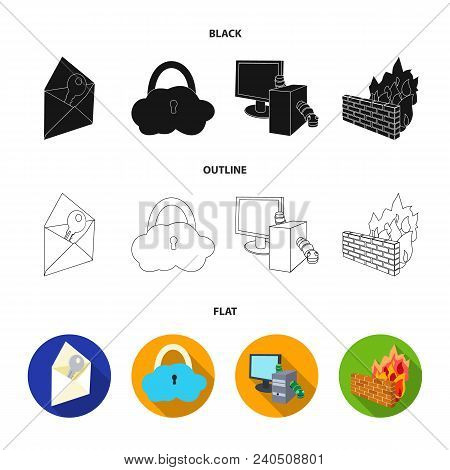System, Internet, Connection, Code .hackers And Hacking Set Collection Icons In Black, Flat, Outline