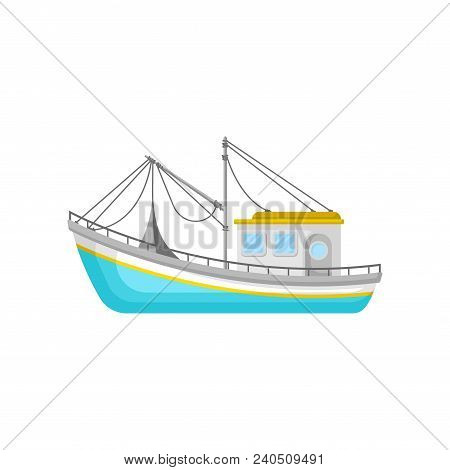 Blue Fishing Trawler Vector & Photo (Free Trial) | Bigstock