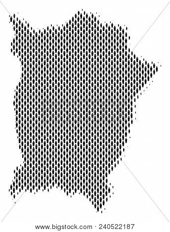 Demography Penang Island Map People. Population Vector Cartography Abstraction Of Penang Island Map 