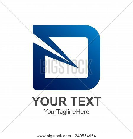 Initial Letter D Logo Design Template Element Colored Blue For Business And Company Identity