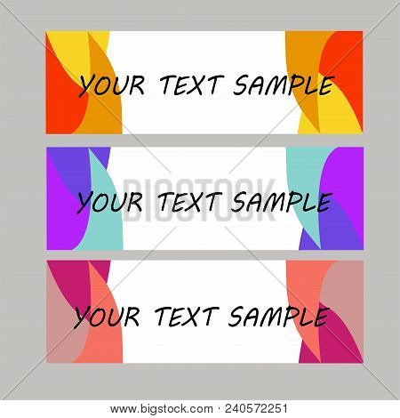 Multicolor Banner Design On Gray Background. Concept Flat Business, Marketing Infographics Elements 
