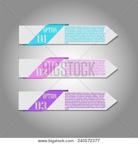 Arrow Infographic Template. Infographic Options Banner. Vector Layout For Business Infographics With