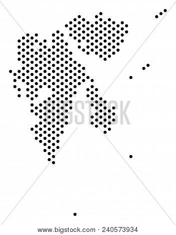 Dotted Svalbard Island Map. Vector Territorial Scheme. Cartographic Concept Of Svalbard Island Map C