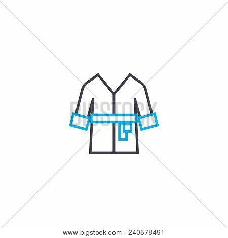 Home Robe Vector Thin Line Stroke Icon. Home Robe Outline Illustration, Linear Sign, Symbol Isolated