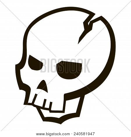 Creative Skull Sketch. Hand Drawn Design Element.