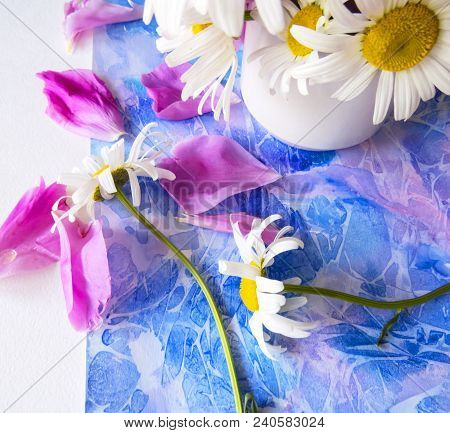 Art Watercolor Background. Hand Drawn Texture.paper And Flower. Abstract Colorful Background  For De