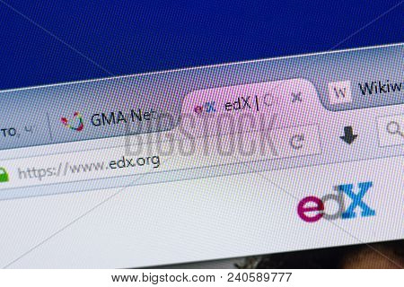 Ryazan, Russia - May 13, 2018: Edx Website On The Display Of Pc, Url - Edx.org