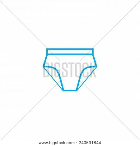 Women's Panties Vector Thin Line Stroke Icon. Women's Panties Outline Illustration, Linear Sign, Sym