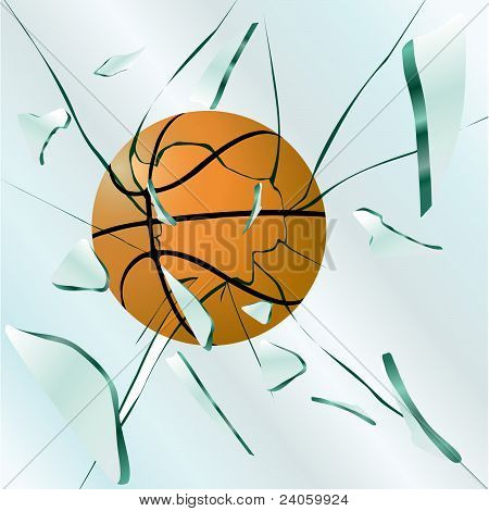 Basquete esmaga vidro