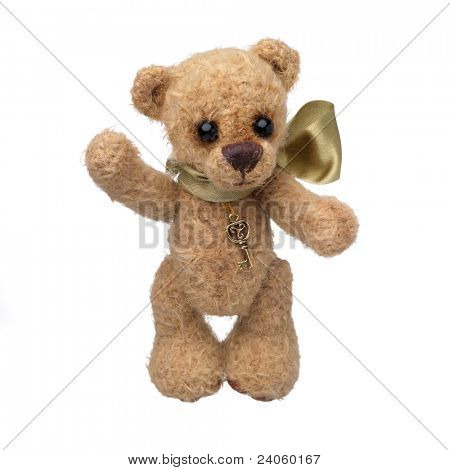 Teddy bear in classico stile vintage isolato on white background