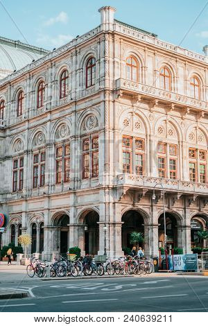 Vienna, Austria - May 8, 2018: State Opera House Building In Vienna, Austria. City Sightseing.