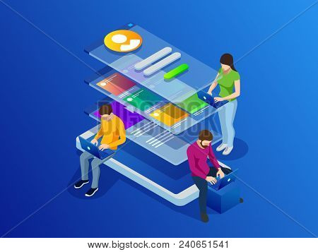 Software Development And Programming, Program Code On Laptop Screen, Big Data Processing, Computing 