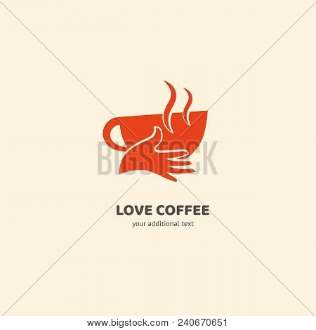 Illustration Design Of Logotype Business Coffee. Vector Cup With Drink Icon.