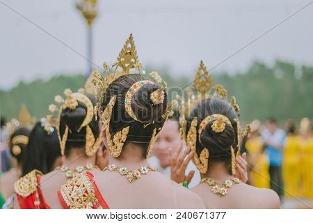 Young Actress Preparing To Perform On Stage.