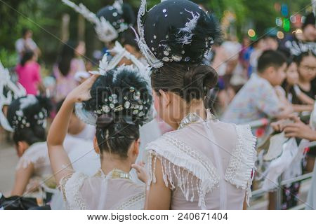 Young Actress Preparing To Perform On Stage.