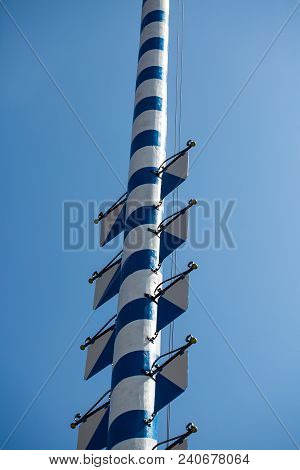Maypole, Maypole White Blue, Celebration, Joy, Festive