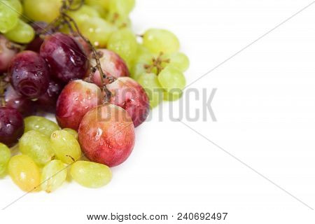 Photo Of Rippen Grape On White Background