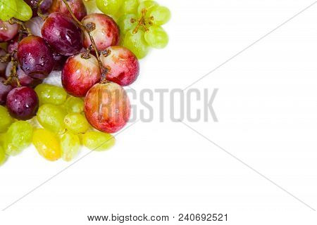 Photo Of Rippen Grape On White Background