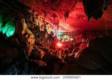 Kutaisi, Georgia. View Of Sataplia Karst Cave In State Sataplia Reserve.