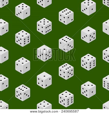 3d Dice Combinations Cube Variation Random Seamless Pattern Background Isometric View Gaming Game El