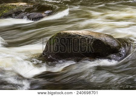 Landscape With River Bode In The Harz Area, Germany.