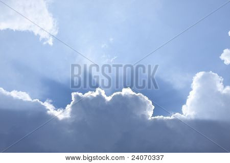 Blauwe hemel Sun Clouds