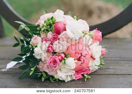 Bouquet Of Flowers. The Bride's Bouquet. Bridal Bouquet. Floristics.