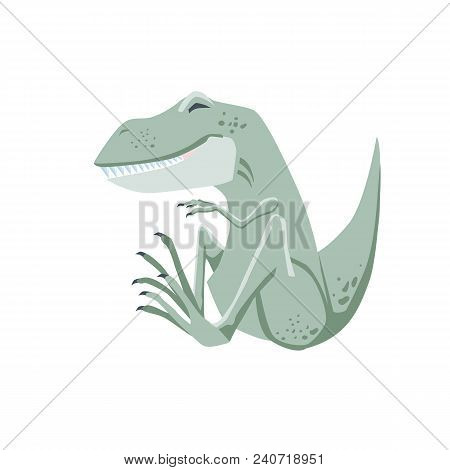 Vector Image Of Green Smiling Tyrannosaurus Rex