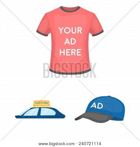 Production Of Advertising Cartoon Icons In Set Collection For Design. Advertising Equipment Vector S