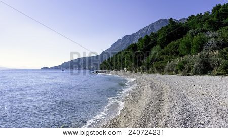 Adriatic Sea, Beach And Forest - Podgora, Makarska Riviera, Dalmatia, Croatia