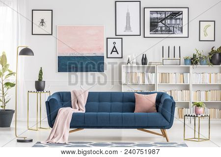 Pink And Blue Living Room