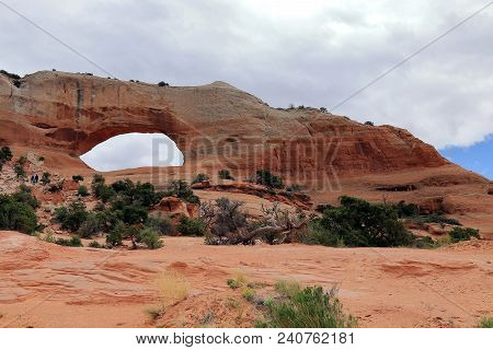 Arch Rock Formation Along Route 128 In Utah, Next To Colorado River