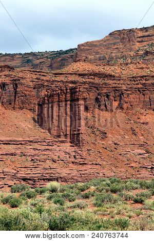 Rock Formation Along Route 128 In Utah, Next To Colorado River