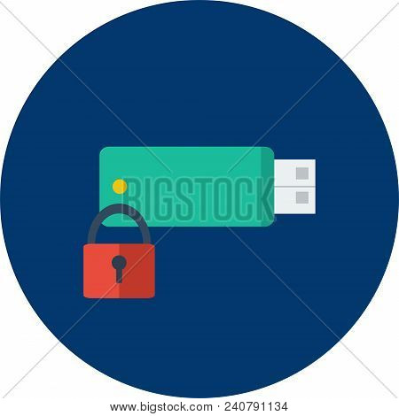Flashdisk | Great Flat Illustration Concept Icon And Use For Technology, Object, Network And Much Mo