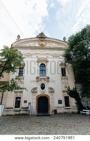 Prague, Czech Republic - August 20, 2017: Church Of Strahov Monastery Against Sky