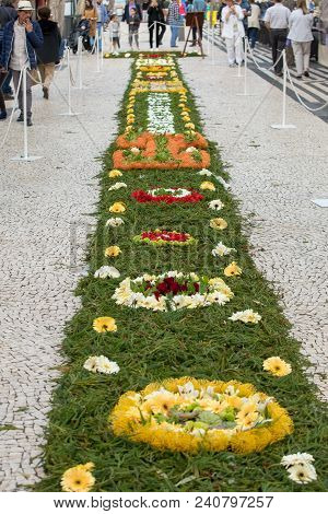 Funchal, Madeira, Portugal - April 20, 2018: Flower Festival - The Famous Floral Carpets In The City