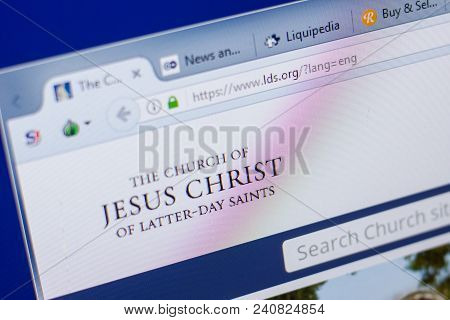 Ryazan, Russia - May 13, 2018: Lds Website On The Display Of Pc, Url - Lds.org