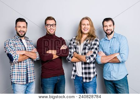 Eyewear Stubble Leadership Community Concept. Stylish Trendy Handsome Self-assured Swore Friends, Ch