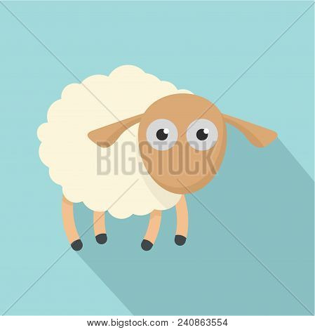 Shocked Sheep Icon. Flat Illustration Of Shocked Sheep Vector Icon For Web Design