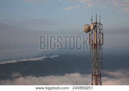 Sunrise At Sarangkot Mountain Near Pokhara City, Annapurna Mountain Range, Himalayas, Nepal. Image O