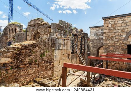 Ruins Of Kesik Minare In Old City Of Antalya. Turkey