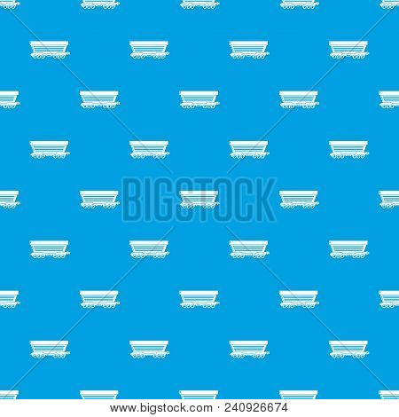 Freight Car Pattern Vector Seamless Blue Repeat For Any Use