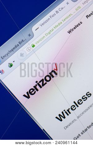 Ryazan, Russia - May 13, 2018: Verizon Website On The Display Of Pc, Url - Verizon.com