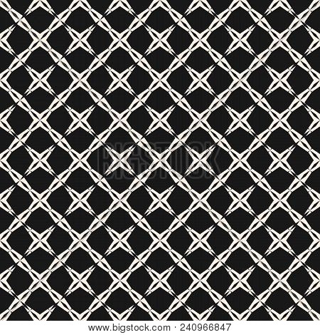 Geometric Grid Seamless Pattern. Abstract Diagonal Square Lattice Texture, Simple Geometrical Figure